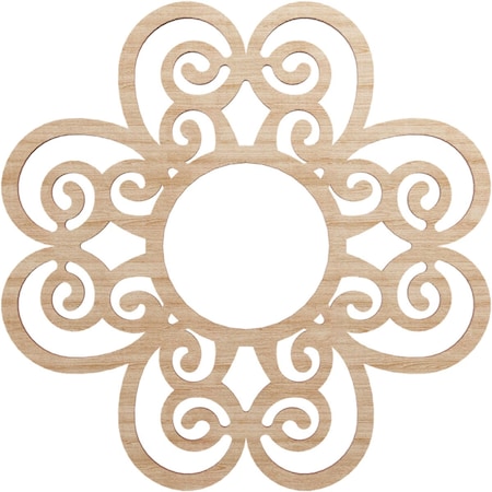Ekena Millwork Cohen Wood Fretwork Pierced Ceiling Medallion, Alder, 16"OD x 5 1/2"ID x 1/4"T CMWP16X16X0250COAL